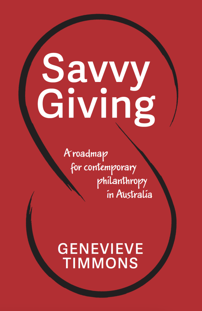 Savvy Giving by Genevieve Timmons (2024 edition) book cover.